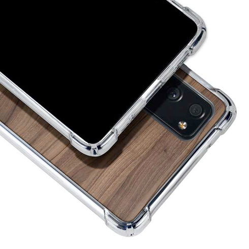 Natural Walnut Wood Galaxy S20 FE Clear Case